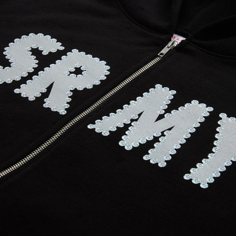 SRMY Glitter Zip Hoodie