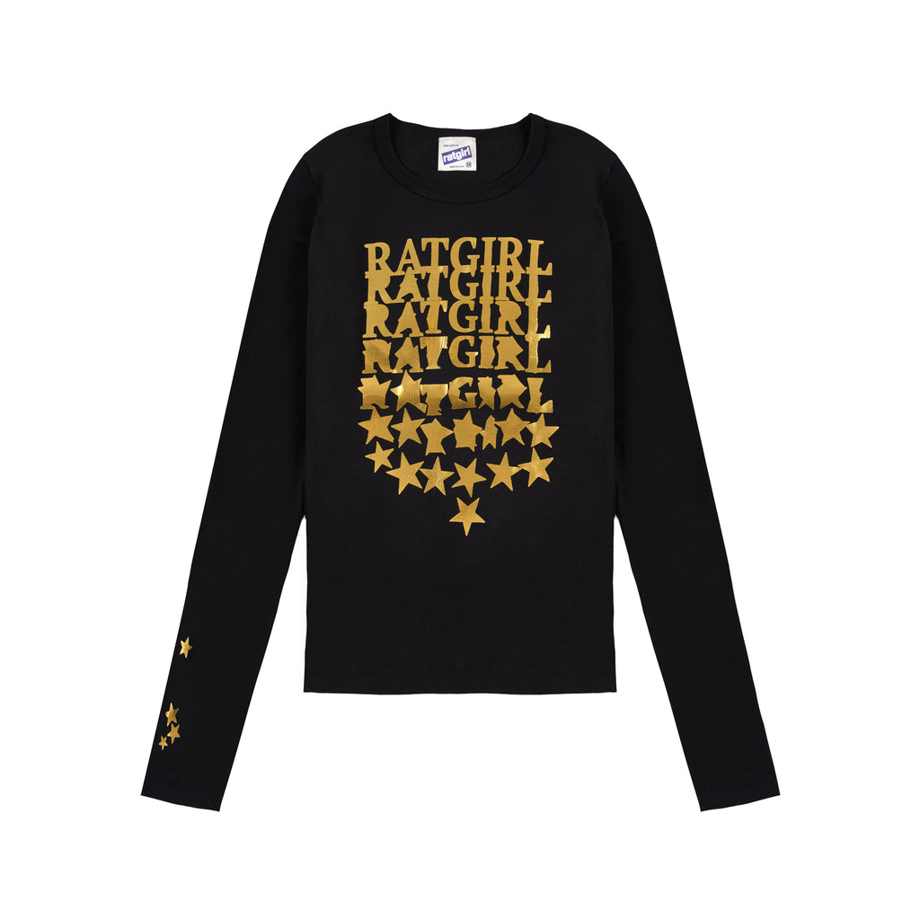 Ratgirl Stars Baby Longsleeve Tee