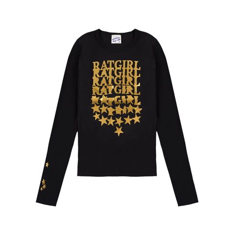 Ratgirl Stars Baby Longsleeve Tee