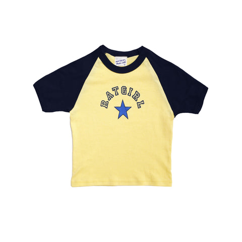 Ratgirl Star Womens Raglan Crop Tee