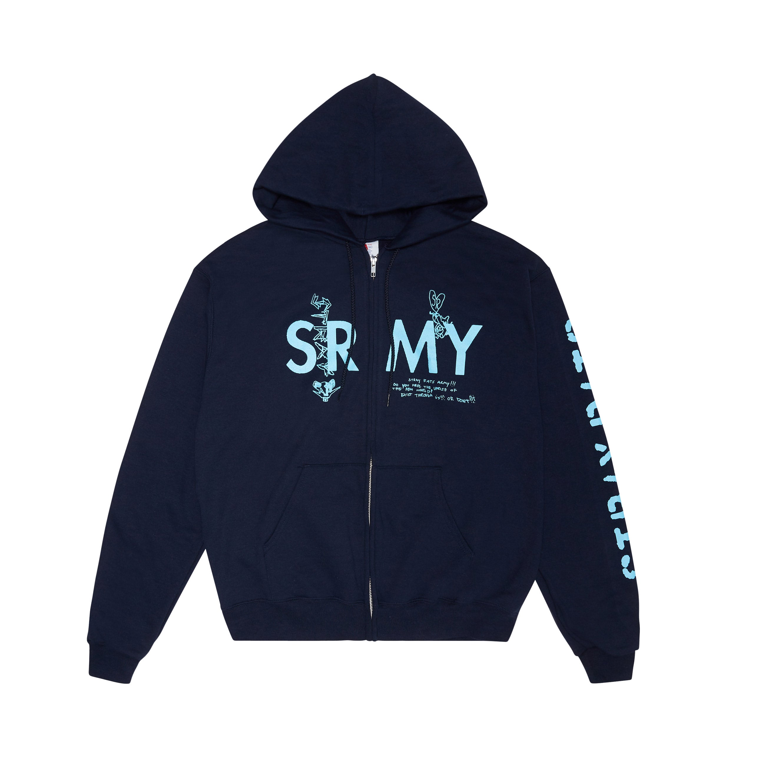 SRMY Zip Hoodie – STRAY RATS