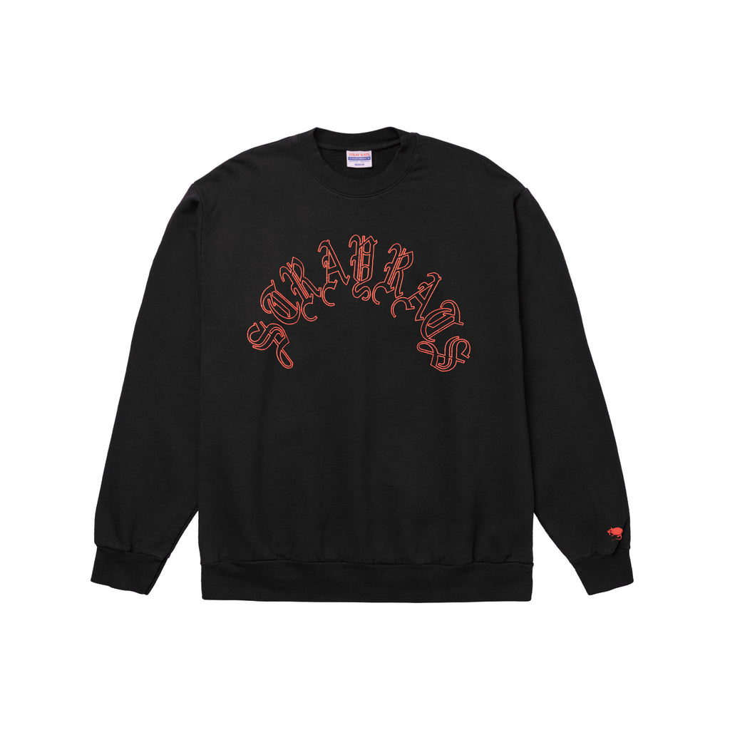 Old English Embroidered Crewneck – STRAY RATS