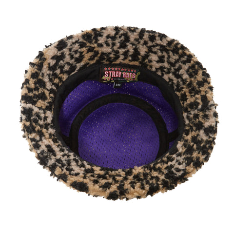 Leopard Fleece Bucket Hat